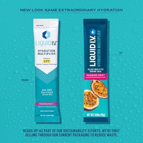 Liquid I.V.® Hydration Multiplier - Passion Fruit | Electrolyte Powder Drink Mix | 1 Pack (10 Servings) - Image 3