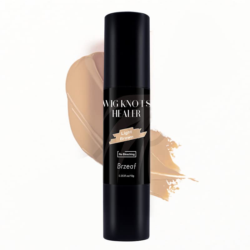 Miniatura 10 de Varilla de teñido de encaje de peluca, sanador de nudos de peluca con cepillo, portátil, a prueba de sudor, natural, oculta los nudos de la peluca y