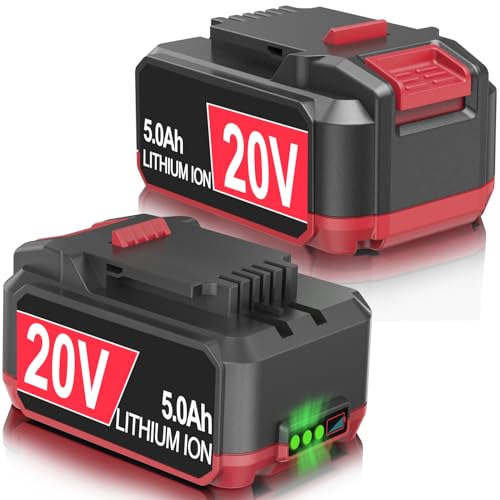 BOTKK Advanced 2Pack Replacement for Bauer 20V Battery 5Ah Compatible with Bauer 20 Volt Max Battery 1701C-B 1702C-B 1907C-B 2108C-B 2109C-B