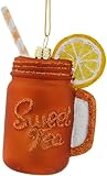 The Bridge Collection Iced Tea Ornament - Southern Sweet Tea Christmas Tree Ornaments for Foodies