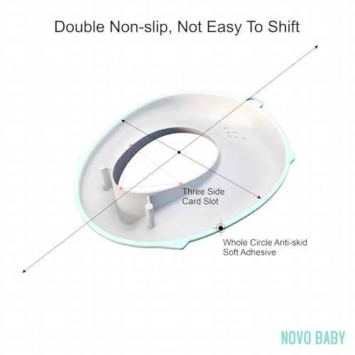 Image of Novo Baby Portable Baby Unisex Potty Training Toilet Seat with Non-Slip Base, Splash Guard, and Storage Hook - Ideal for 0-6 Year Child, Fits Round & Oval Toilets, Toddler Travel-Friendly New born