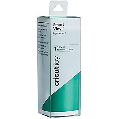 Cricut Smart Permanent Vinyl (5.5in x 48in, Kelly Green) for Joy machine - matless cutting for shapes up to 4ft, & repeated cuts up to 20ft