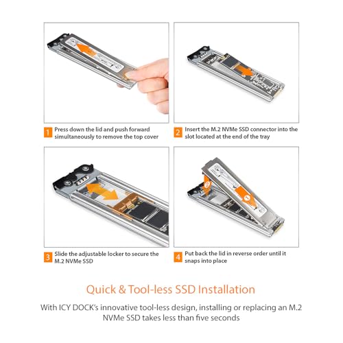 Removable 2 Bay M.2 NVMe SSD to PCIe 5.0 x8 Mobile Rack Enclosure miniatura 6