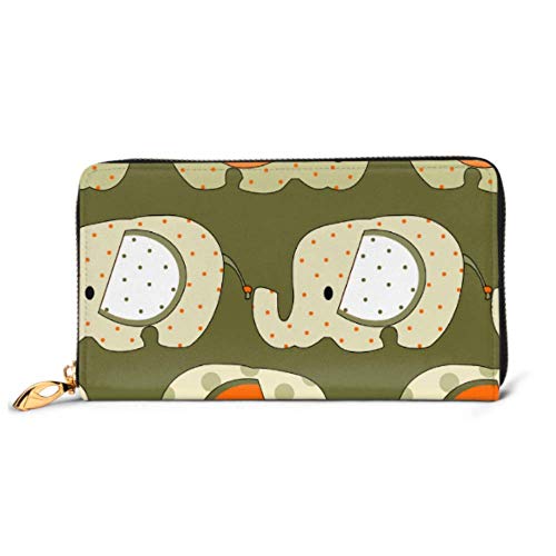 Preisvergleich Produktbild JHGFG Mode Handtasche Reißverschluss Brieftasche farbig niedlichen kleinen Elefanten Telefon Clutch Geldbörse Abendkupplung Blocking Leder Brieftasche Multi Card Organizer