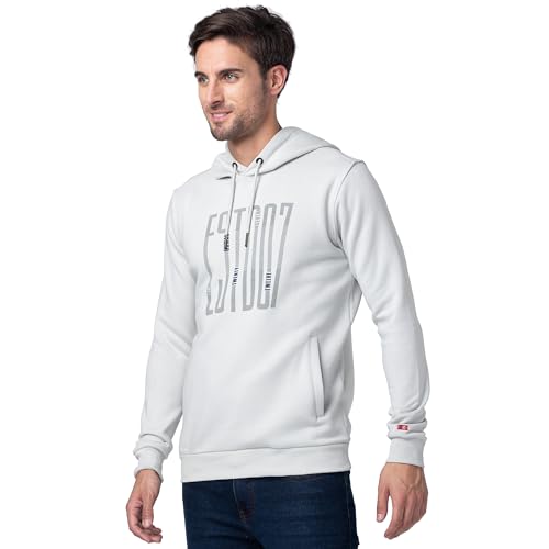 Image of Being Human Men's Solid Cotton Blend Long Sleeve Hoody | Men's Hoodie