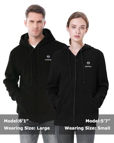Venustas Unisex Heated Hoodie with Battery Included, Up to 9 Hours Warmth, Electric Jacket for Women and Men4