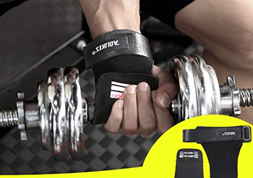 Power Belt Pull-ups Grip Belt Luvas de Fitness Couro de vaca Anti-derrapante Palm Guard Pulseira Esp