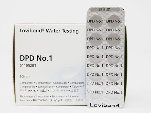 Lovibond Water Testing - DPD No.1 Free Chlorine Tablets | Precision Reagents for Swimming Pools & Spas | Fast Dissolving | Compatible with Photometers & Comparators | 500 Tablets