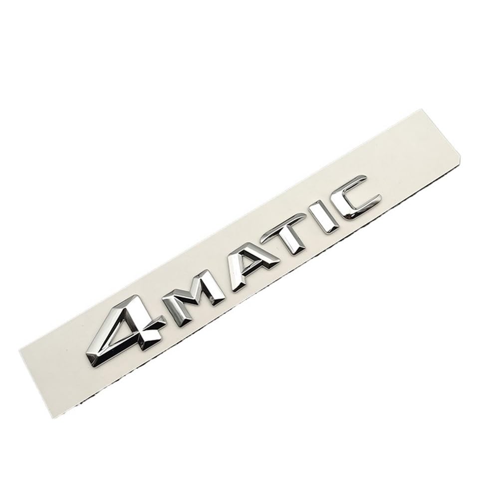 YTQMoreBNZ YYDStes Car Stickers Compatible With Mercedes E200 E220 E260 E320 E350 W212 W213 CDI 4matic Emblem Logo(4MATIC Silver)