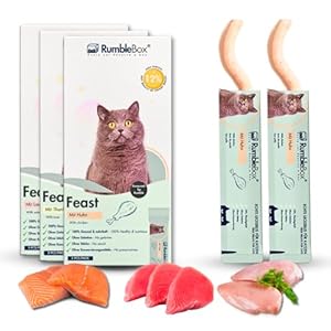Schleckies mit 70% Fleisch & 1500mg/kg Taurin, getreidefrei & zuckerfrei für Allergiker, Gesunde Leckerlis für Katzen ohne schädliche Zusätze (Ultimate Sparbox 3x75g)
