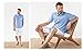 JEKAOYI Button Down Short Sleeve Linen Shirts for Men Summer Casual Cotton Spread Collar Beach Shirts Blue