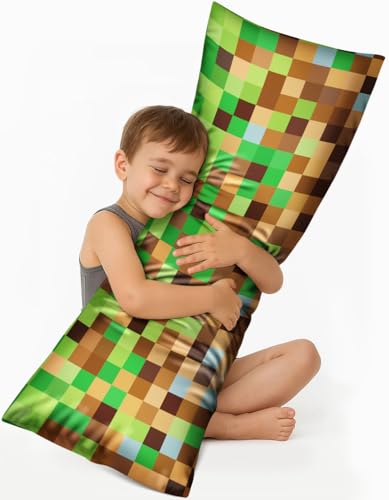 Silk Plaid Body Pillow Cover