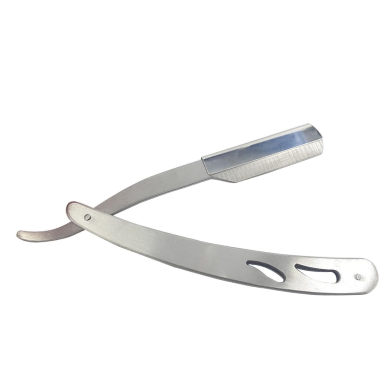 Mikinona Pro Men's Shaving Manual Razor Stainless Steel Shaving Razor for Beard Sideburns Fine Hair Barber Tool Silver