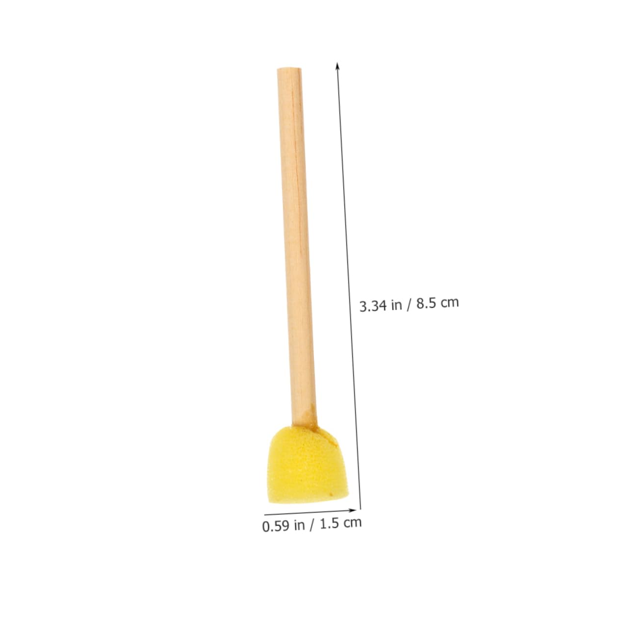 OSALADI 20-Piece Kids Craft Brushes Set Round Foam Painting Tools with Wooden Handle Sponge Craft Brushes for Kids Art and Sponges Supplies