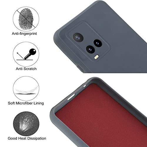 Image of Jkobi Back Cover Case for Vivo Y21 2021 | Y21G (Inside Fiber Cloth | Smooth Matte Finish | Elegant Professional Look |Grey)