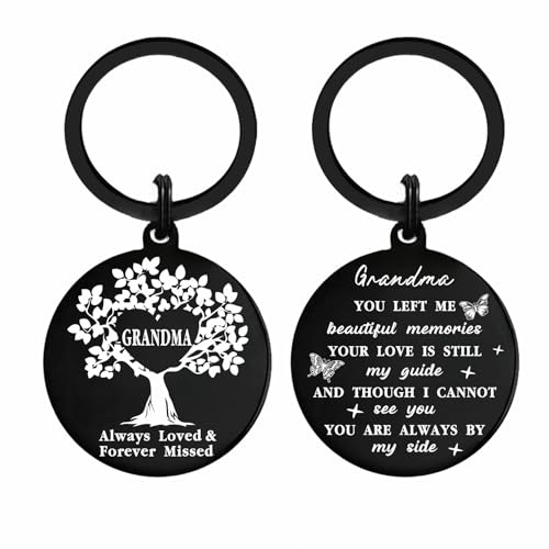 Viayen Grandma Memorial Gifts- Bereavement Keychain for Loss of Grandmother