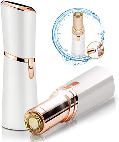 SANDALFON Depiladora Facial Mujer, Depiladora Cejas USB Recargable larga duración, Eléctrica, Perfilador y Removedor Vello Facial, Depilación sin Dolor con Luz LED, depilar bigote, barbilla y mejillas