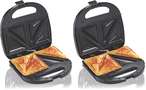 Image of Hamilton Beach Electric Sealed Sandwich Maker Grill with PFAS-Free Nonstick Plates, Makes Stuffed French Toast, Omelets, Compact & Easy to Store, Black (25430G) (Pack of 2)