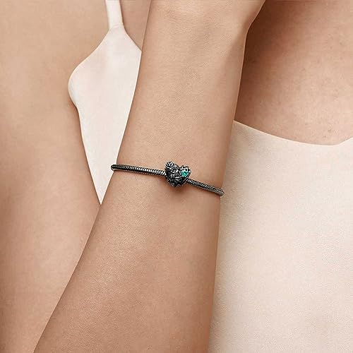 Image of GNOCE Witch Cauldron Pendant Charm,S925 Sterling Silver with Ruby Gemstones Dangle Charms Bead For Bracelets /Necklace Jewelry Gift For Women Girls Wife Daughter