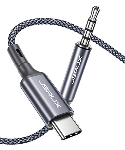 USB C to 3.5mm Male Aux Cable 3.3ft, JSAUX Type C to 3.5mm