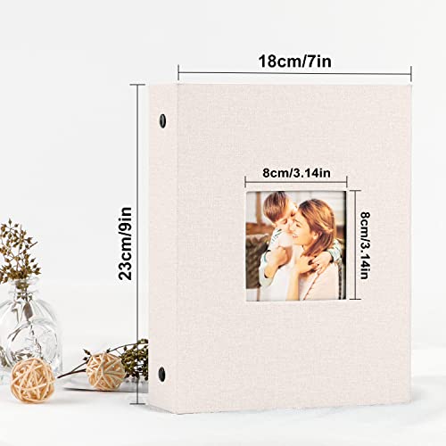 Benjia Photo Album 6x4 Slip in, Linen 200 Pockets Photo Albums Holds Landscape Only 10x15cm Picture Beige 2 Packs - Image 2