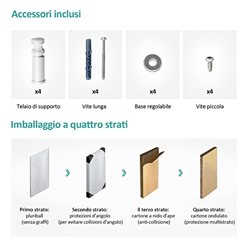 EMKE Radiatore da Bagno, 100 x 60cm, 500W