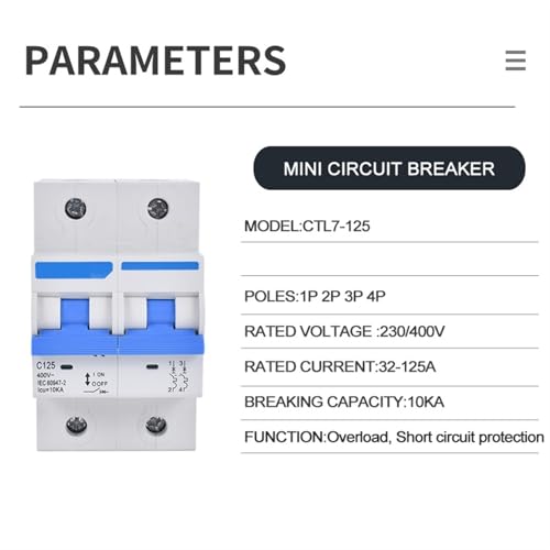 Mcb CTL7-125 interrupteur principal 4 pôles haute capacité - 2