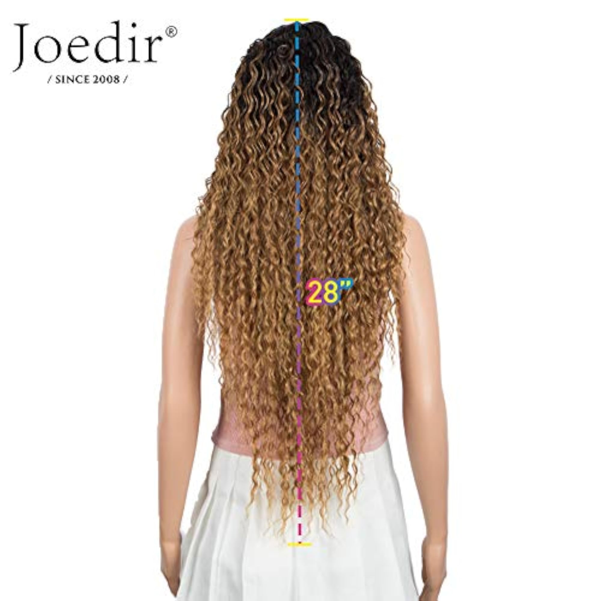 Long Curly Lace Front Wig, Ombre Honey Color