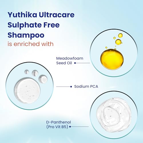 Image of Yuthika Professional Ultracare Sulfate Free Shampoo 1000 ml | Total Repair Shampoo for Damaged, Dry & Frizzy Hair | Gentle Daily Care for Women & Men