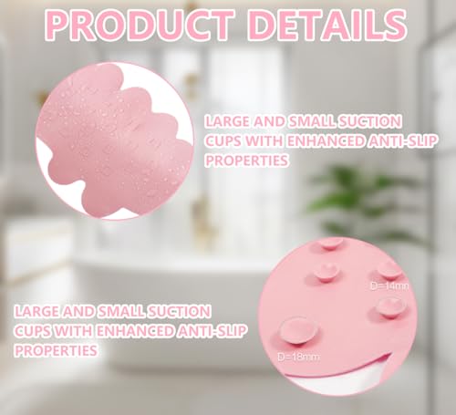 Badewannenmatte rutschfest Kinder, 95 X 34.5 cm Antirutschmatte mit Saugnäpfen, Maschinenwaschbar Badematte rutschfest Badewanne, Weiche Antirutschmatte Badewanne für Baby und Kinder (rosa Krokodil)