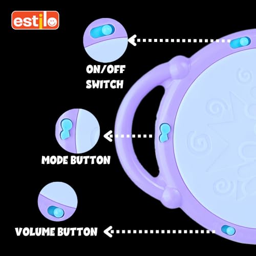 Image of Estilo Musical Flash Drum with 3D Lights Music Baby Toy