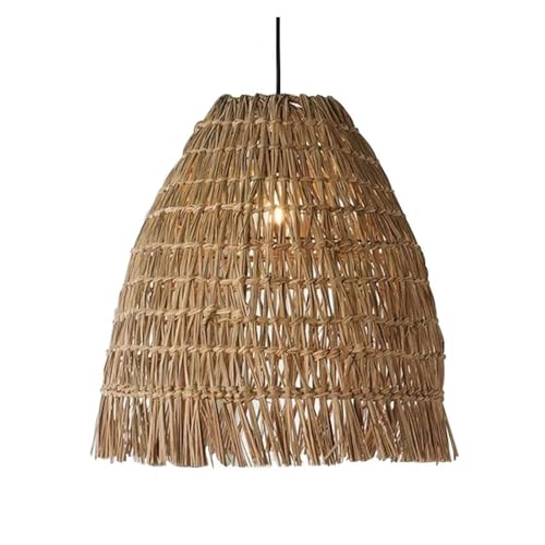 Suspension tissé main en rotin lustre d'art en osier réglable