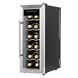 Dellonda Baridi 12 Bottle Wine Cooler with Digital Touch Screen Controls & LED Light, Stainless Steel - DH74 - Image 9