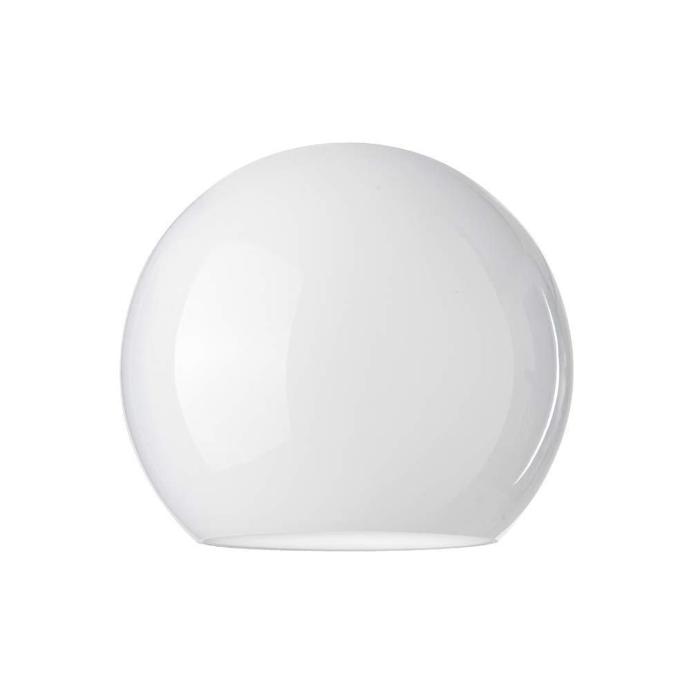 LUMIS Glass Pendant Globe Lampshade for Ceiling/Wall/Table/Floor Lights, 15.0cm Diameter (6”), Light Fitting Hole: 3.1cm, White, Two Holes