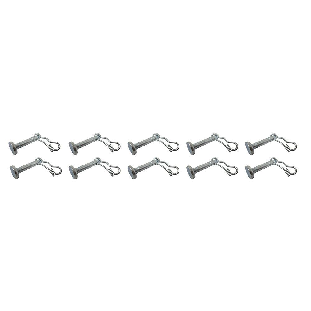 BEAR FLAG EDITION for Set of (10) Shear Pin & Hair Pin 738-04124A Fits for MTD Snow Blowers