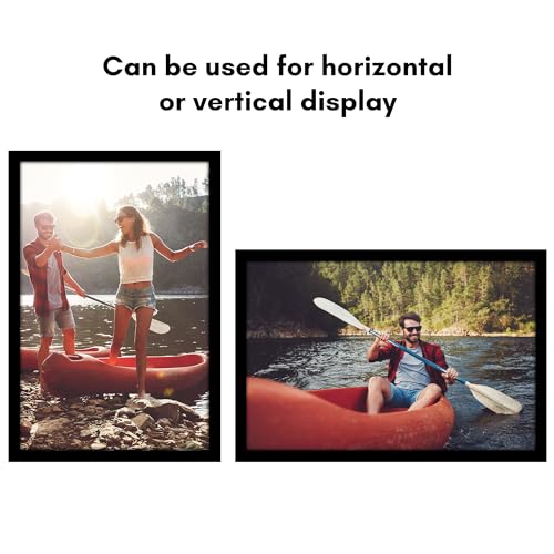 Americanflat 17x26 Poster Frame with Polished Plexiglass - Black Picture Frame - Wide Photo Frames Made of Engineered Wood for Vertical or Horizontal Wall Display - Epic Collection - Black