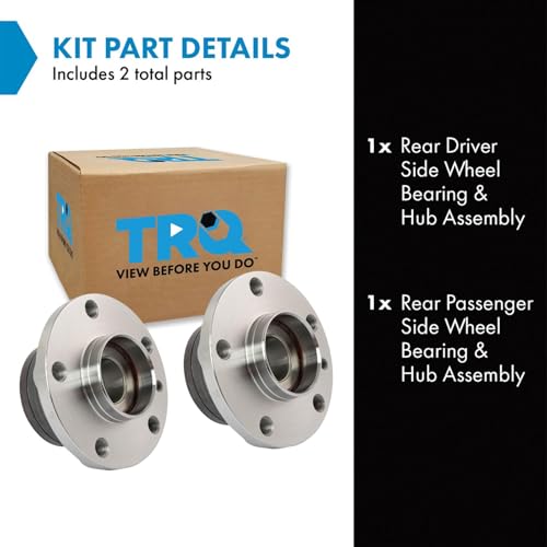 Image of TRQ Rear Wheel Bearing and Hub Assembly Set 2 Piece Compatible with 2015-2022 Ram ProMaster City