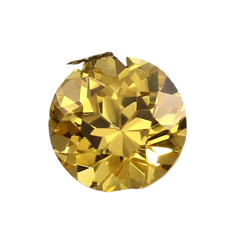 Saphir jaune de Ceylan naturel 7mm idéal pour sertir vos bagues et colliers diy