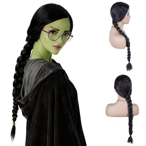 Long Braided Wig for Women Realistic Dark Brown Braid Fake Dreads Cosplay