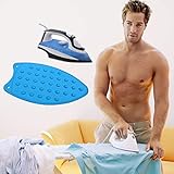 Bringsine Silicone Iron Rest Pad for Ironing Board Hot Resistant Mat(Blue)