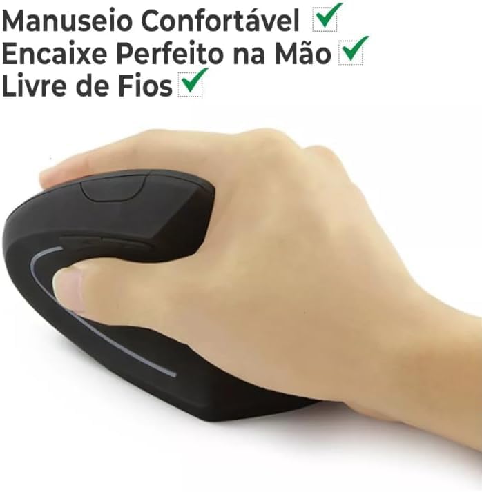 கீழே view of the Ka-6660 Vertical Mouse, showing the compartment for the nano USB receiver.