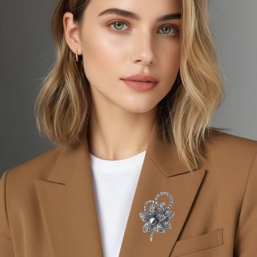 Image of Brooch Pins For Women Fashion Elegant Brooches Lapel Badges Coat Sweater Scarves Shawl Dress Accessory Wedding Party Prom Jewelry
