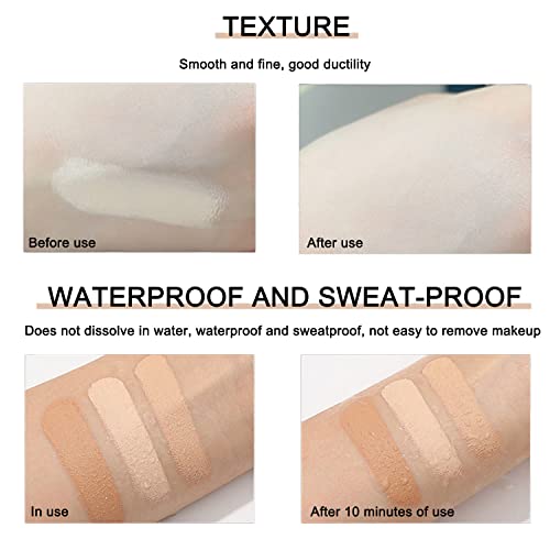 Concealer Contour Palette With Brush,3 In 1 Color Correcting Highlight Concealer Contour Makeup Palette,Color Corrector For Dark Circles，Contouring Foundation Palette Waterproof&Long-Lasting,Contouring Makeup Kit For Beginners Dark Circles.(Black) #TOP4