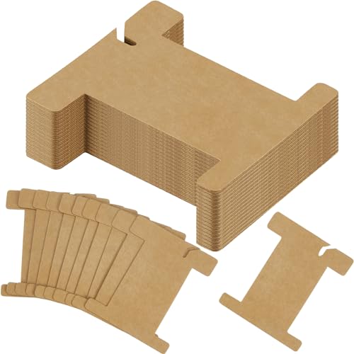 Ribbon Organizer Set Cardboard Ribbon Spools Embroidery Floss Holder Organizer Embroidery Thread Holder Empty Cardboard Yarn Bobbin for Cross Stitch Craft DIY Sewing(100 Pcs)