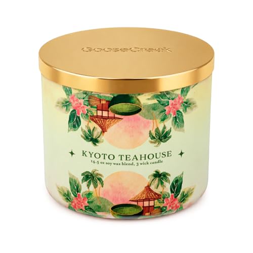 Goose Creek Kyoto TEAHOUSE 3-Wick Scented Candle Green Tea & Matcha Fragrance 14.5 oz