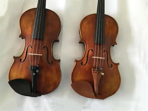 Violín para principiantes 2 Violines De Tamaño 7/8 Bonitos Aros Traseros De Arce Flameado Y Tapa De...
