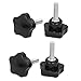 Aexit M8x30mm Male Knobs & Hand Wheels Thread 40mm Dia Plastic Star Head Screw On Clamping Knobs Star Knobs Grip 4pcs