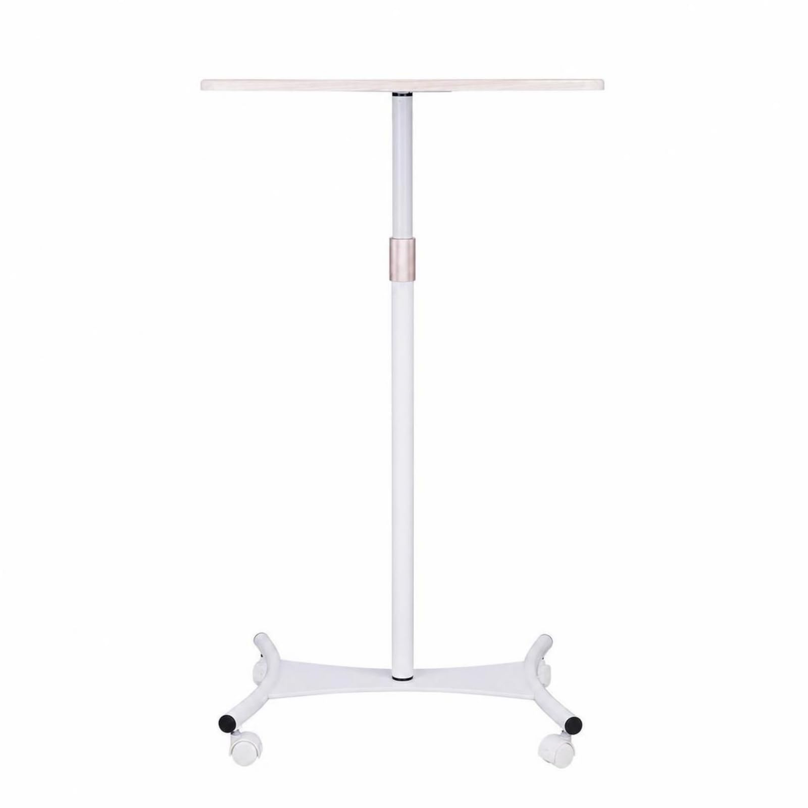 Tavolino Ruote Robusto | Design Salvaspazio Compatto, Tavolo D'appoggio, Stabile, Mobile, per Soggiorno, Bianco, Pavimento+Ruote