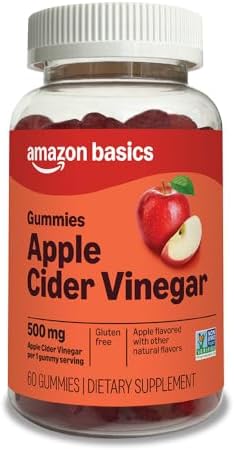 Amazon Basics Apple Cider Vinegar 500 mg Gummy, 60 Count