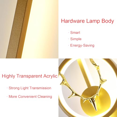 Aplique de pared LED de 80cm interior regulable con mando lampara acrilica 4